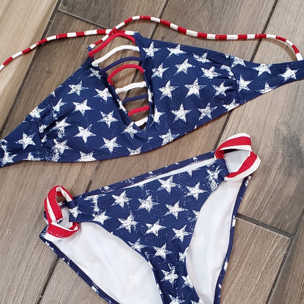 Americana Bikini M Xhilaration Red/White/Blue